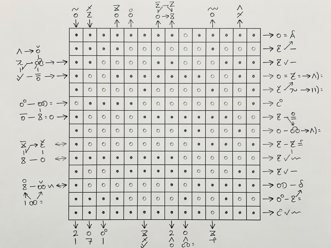 Illustrated logic grid puzzle with marked deductions